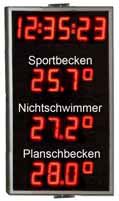 4 fach LED Temperaturanzeige